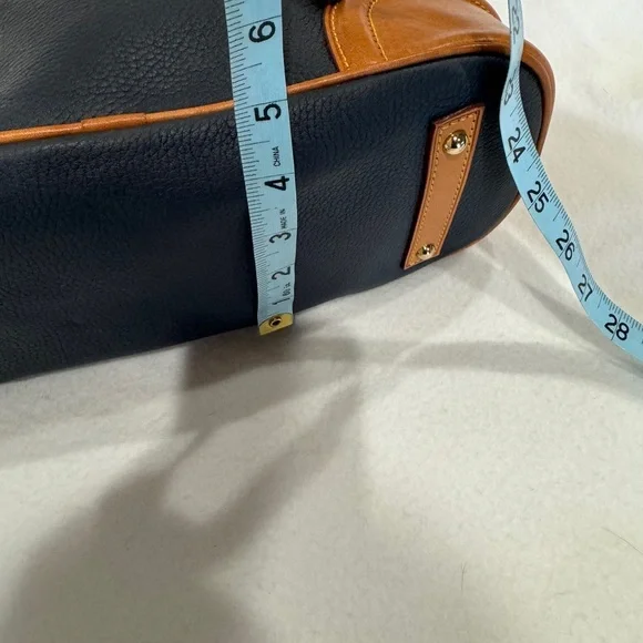 Dooney & Bourke Navy and Tan Satchel - Picture 10 of 16